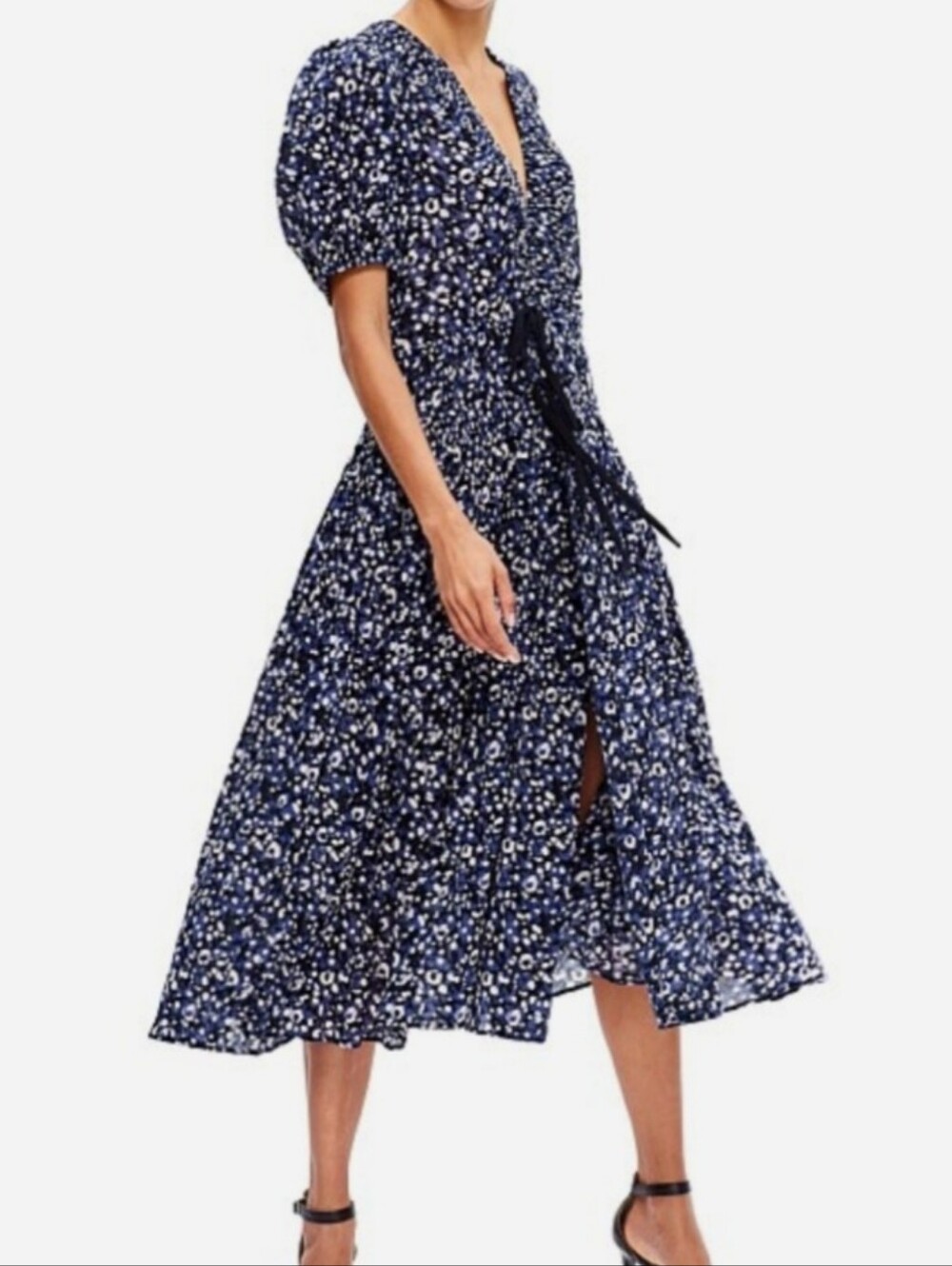 Ulla Johnson Indigo Floral Kemala Dress - Women's Sz 2